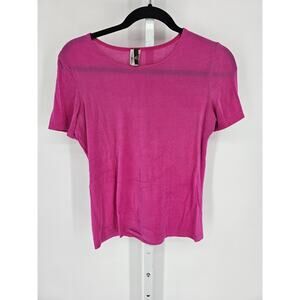 Bentley Women's Pink Nylon Blend Crewneck Short Sleeve T-Shirt Size S